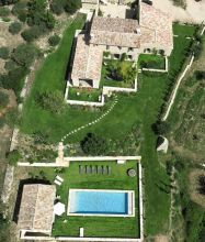vue aérienne de la villa